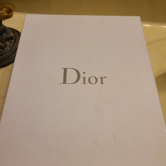 Miss Dior Gray Satin Platform Peep Toe Pump (9) - Picture 7 of 11